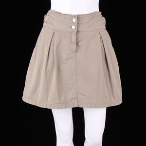 Prada Buckle Detail Pleated Mini Skirt